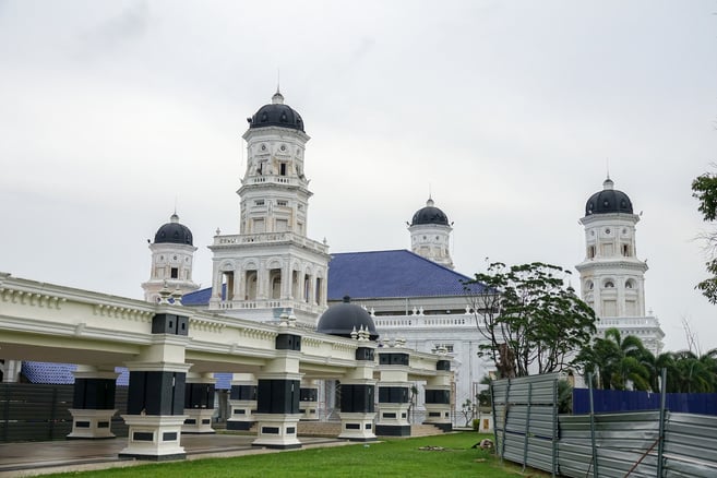 JOHOR BAHRU, 10 MARCH 2018. Sultan Abu Bakar State Mosque in Johor Bharu Malaysia