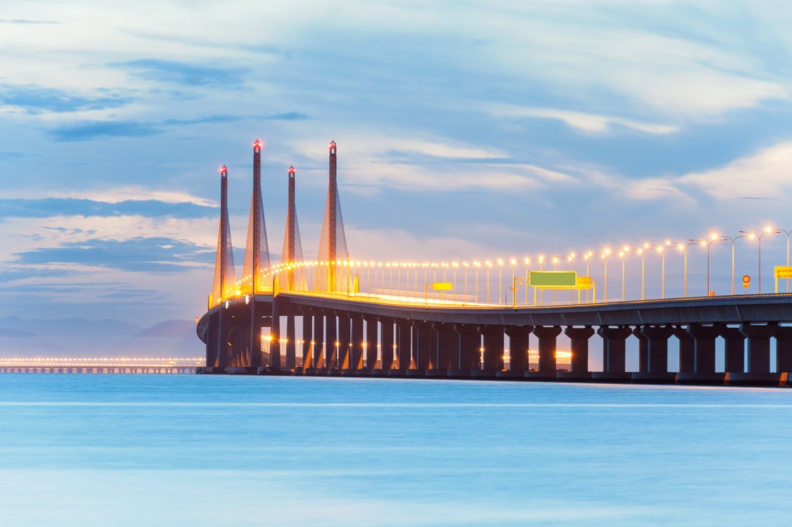 2nd Penang Bridge during dawn